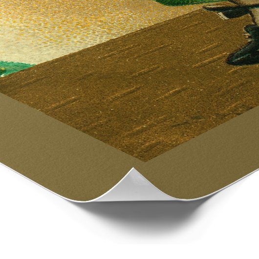 St. Patrick's Day Lass Dearing Green Poster (Hoek)