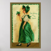 St. Patrick's Day Lass Dearing Green Poster (Voorkant)