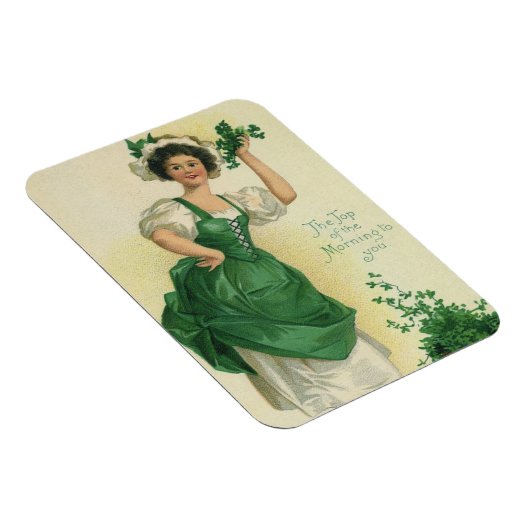  St. Patrick's Day Lass, Lucky Shamrocks Magneet (Rechterzijde)