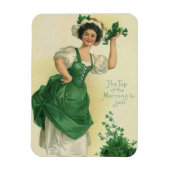  St. Patrick's Day Lass, Lucky Shamrocks Magneet (Verticaal)