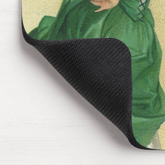  St. Patrick's Day Lass, Lucky Shamrocks Muismat (Hoek)