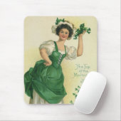  St. Patrick's Day Lass, Lucky Shamrocks Muismat (Met muis)