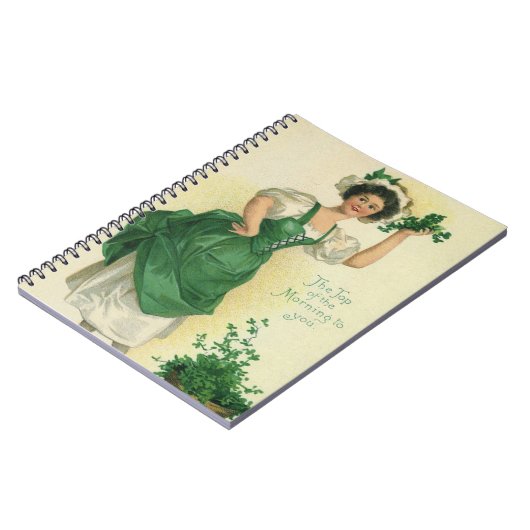 St. Patrick's Day Lass, Lucky Shamrocks Notitieboek (Linkerzijde)