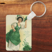 St. Patrick's Day Lass, Lucky Shamrocks Sleutelhanger (Achterkant)