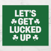 St Patrick's Day Laten we de Ierse klaver opzadele Bier Etiket (Enkel label)