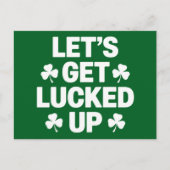 St Patrick's Day Laten we de Ierse klaver opzadele Briefkaart (Voorkant)