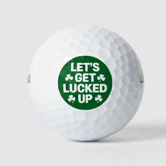 St Patrick's Day Laten we de Ierse klaver opzadele Golfballen (Voorkant)