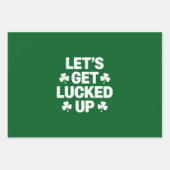 St Patrick's Day Laten we de Ierse klaver opzadele Inpakpapier Vel (Voorkant)