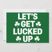 St Patrick's Day Laten we de Ierse klaver opzadele Kaart (Voorkant)