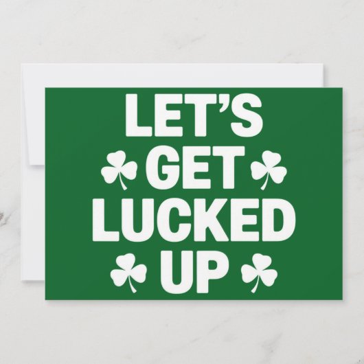 St Patrick's Day Laten we de Ierse klaver opzadele Kaart (Voorkant)