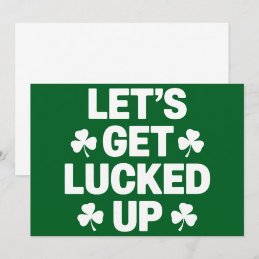 St Patrick's Day Laten we de Ierse klaver opzadele Kaart (Voorkant / Achterkant)