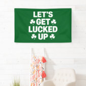 St Patrick's Day Laten we de Ierse klaver opzadele Spandoek (Insitu)