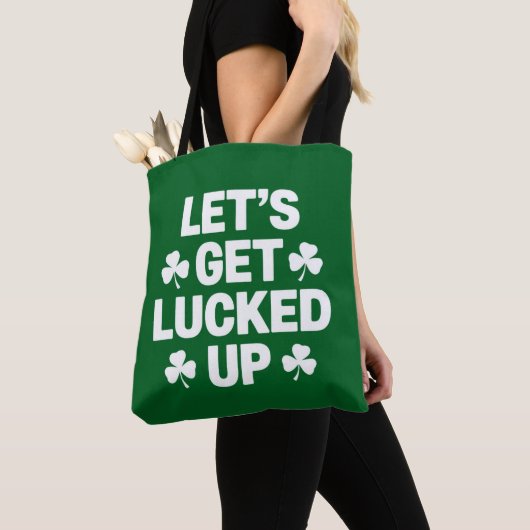 St Patrick's Day Laten we de Ierse klaver opzadele Tote Bag (Dichtbij)