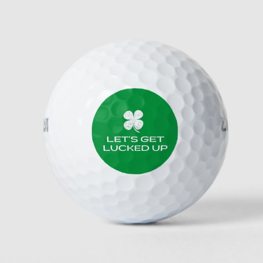 St. Patrick's Day Laten we gaan lukken Golfballen (Voorkant)