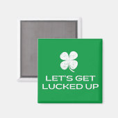 St. Patrick's Day Laten we gaan lukken Magneet (Voorkant / Achterkant)