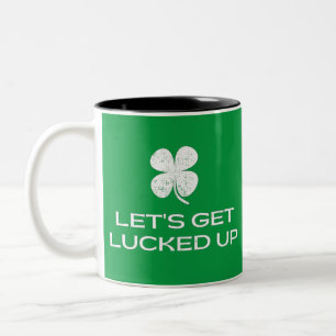 St. Patrick's Day Laten we gaan lukken Tweekleurige Koffiemok