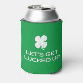 St. Patrick's Day Laten we geluk hebben Blikjeskoeler (Blikje Achterkant)