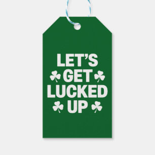St. Patrick's Day Laten we geluk hebben Ierse klav Cadeaulabel