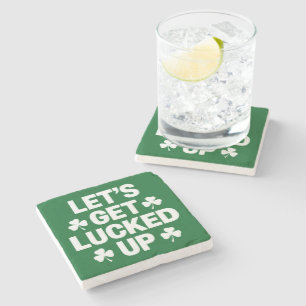 St. Patrick's Day Laten we geluk hebben Ierse klav Stenen Onderzetter