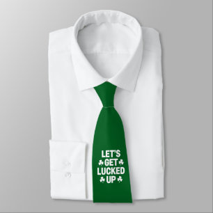 St. Patrick's Day Laten we geluk hebben Ierse klav Stropdas