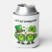 St. Patrick's Day Laten we geschokt groen bier kri Blikjeskoeler (Blikje Voorkant)