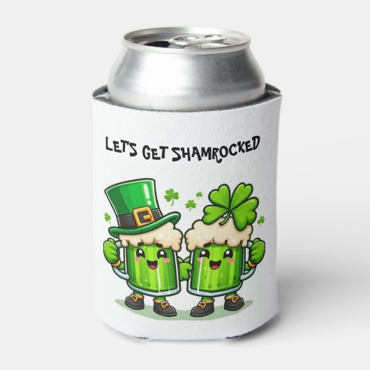 St. Patrick's Day Laten we geschokt groen bier kri Blikjeskoeler (Blikje Voorkant)