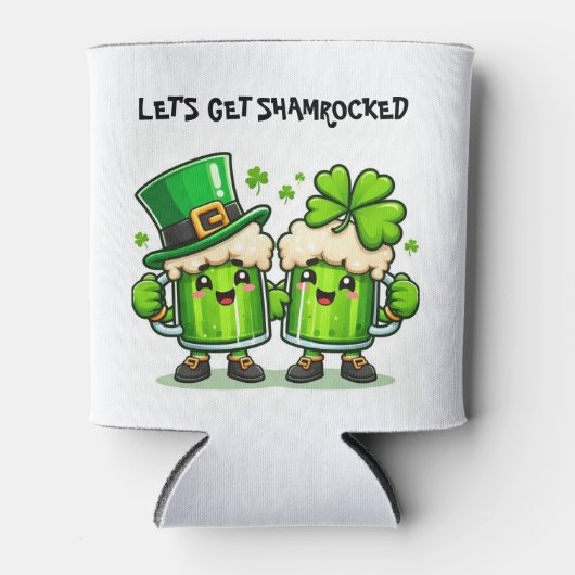 St. Patrick's Day Laten we geschokt groen bier kri Blikjeskoeler (Voorkant)