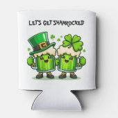 St. Patrick's Day Laten we geschokt groen bier kri Blikjeskoeler (Achterkant)