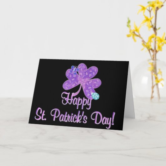**ST PATRICK'S DAY** LATEN WE "ONZE LIEFDE" VIEREN KAART (Gele Bloem)