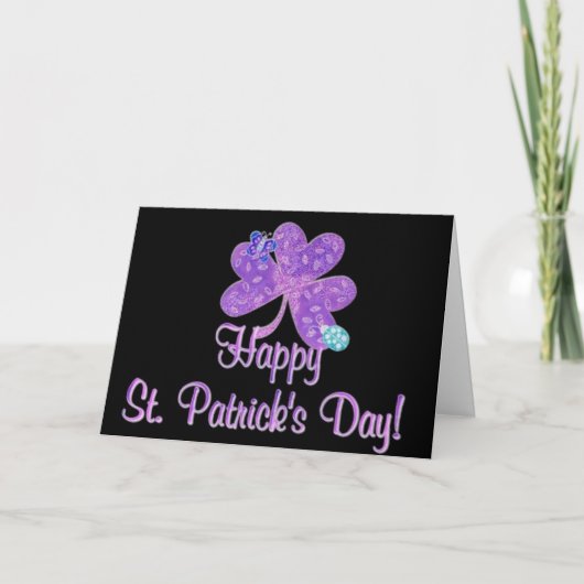 **ST PATRICK'S DAY** LATEN WE "ONZE LIEFDE" VIEREN KAART (Voorkant)