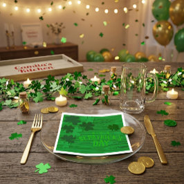 St. Patrick's Day Layered Shamrocks Personalized  Servet