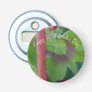 St. Patrick's Day Leaf Behind Pole Button Flesopener
