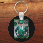 St Patricks Day Leaf Clover Trump Leprechaun Luck Sleutelhanger (Voorkant)