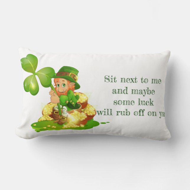 St. Patrick's Day Lenden Kussen-Leprechaun Kussen (Voorkant)