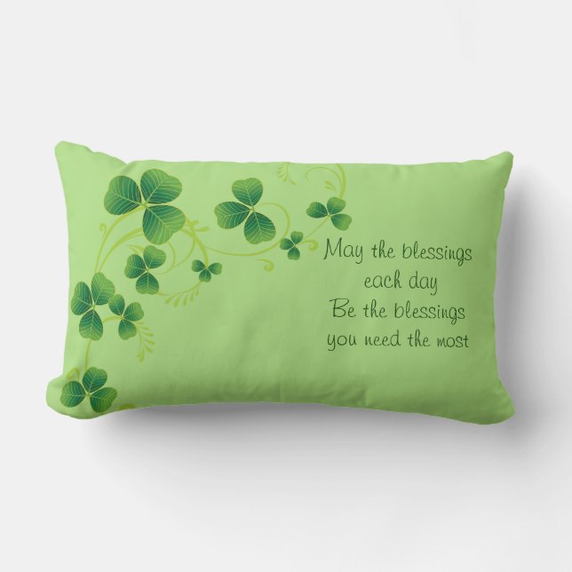 St. Patrick's Day Lenden Kussen-Moge De Zegeningen Kussen (Voorkant)