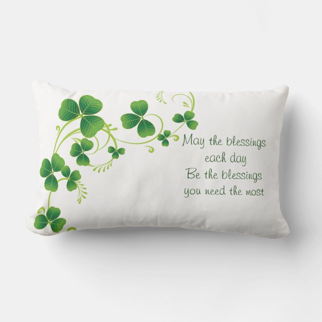 St. Patrick's Day Lenden Kussen-Moge De Zegeningen Kussen (Voorkant)