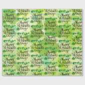 St. Patrick's Day Lente Groene Klaver Cadeaupapier (Vlak)