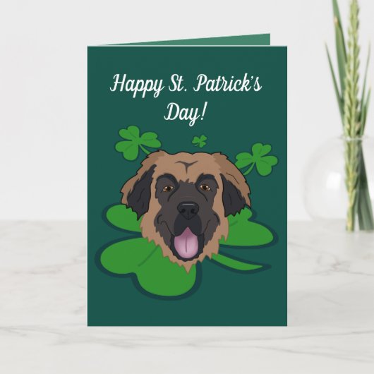 St. Patrick's Day Leonberger Kaart (Voorkant)