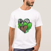 St Patrick's Day Leopard Hear T-shirt (Voorkant)