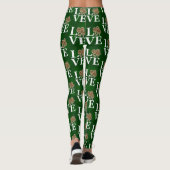 St Patricks Day Leopard Love Shamrock Leggings (Achterkant)