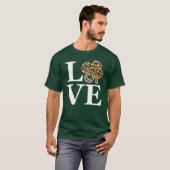 St Patricks Day Leopard Love Shamrock T-shirt (Voorkant volledig)