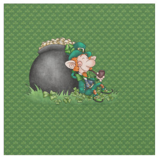 St. Patrick's Day Leprecaun Pot van goud Stof