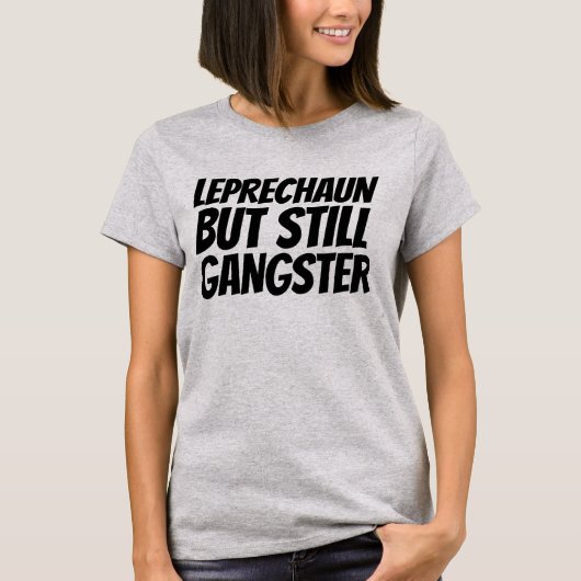 ST.PATRICKS DAY, LEPRECHAIN GANGSTER T-SHIRTS (Voorkant)
