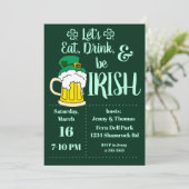 St. Patrick's Day Leprechaun Beer Kaart (Staand voorkant)