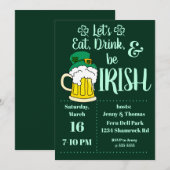 St. Patrick's Day Leprechaun Beer Kaart (Voorkant / Achterkant)