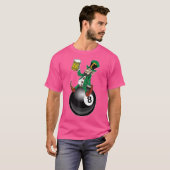St Patrick's Day Leprechaun Beer Pool Player Billi T-shirt (Voorkant volledig)