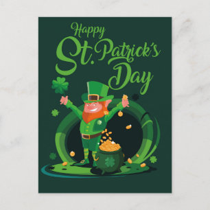 St. Patrick's Day Leprechaun briefkaart