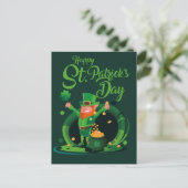 St. Patrick's Day Leprechaun briefkaart (Staand voorkant)