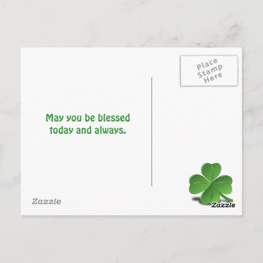 St. Patrick's Day Leprechaun Briefkaart (Achterkant)