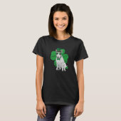 St Patrick's Day Leprechaun Bull Terrier Dog Shamr T-shirt (Voorkant volledig)